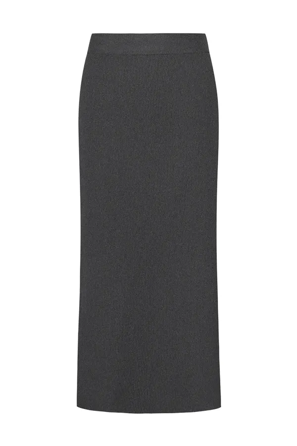CONTOUR KNIT SKIRT [GREY]
