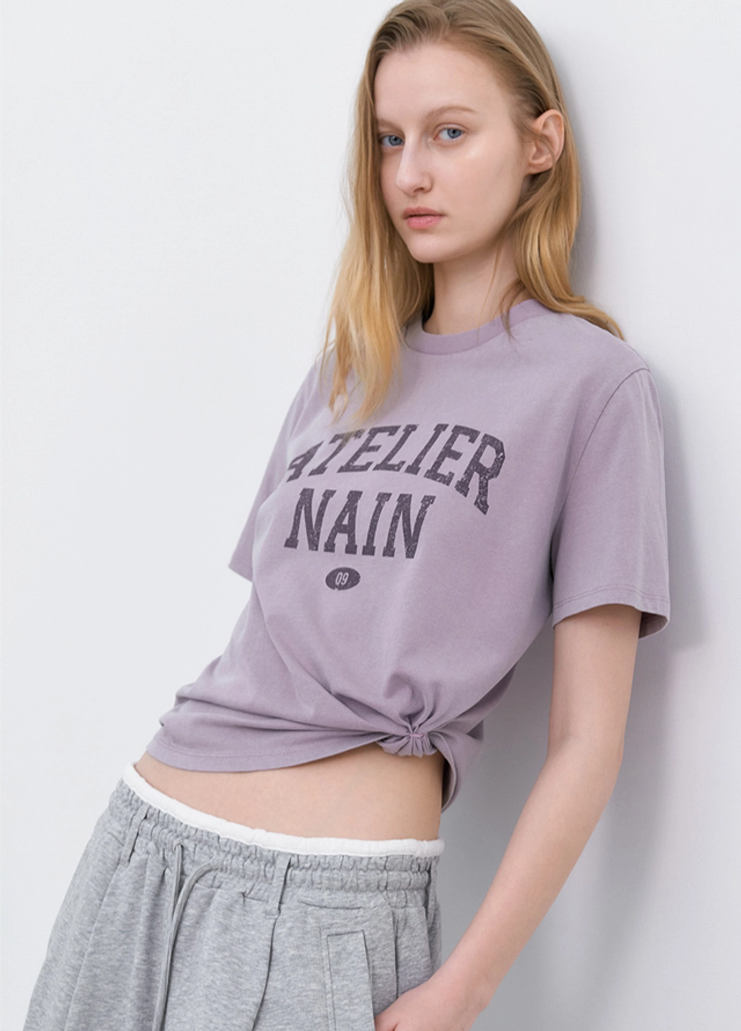 아뜰리에 나인 (T-7161)VINTAGE LOGO PIGMENT TEE 상품 이미지 2