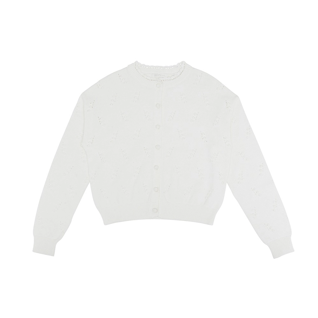 피브비 [2차] Punching Knit Cardigan (cloud white) 상품 이미지 1