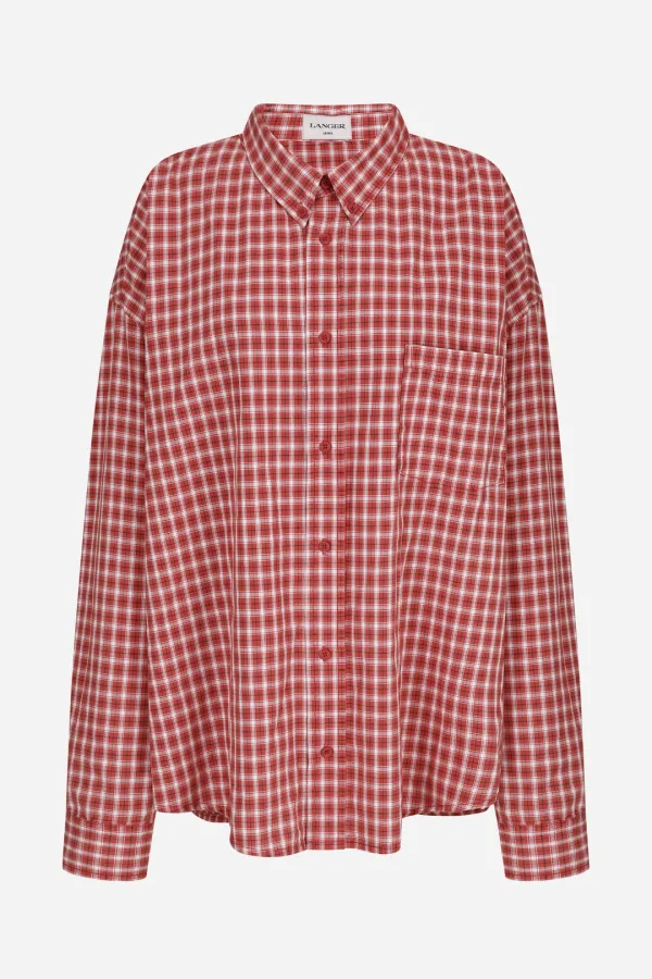 grid check oversized shirt