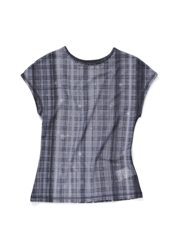 Silence Tartan  Mesh Tee