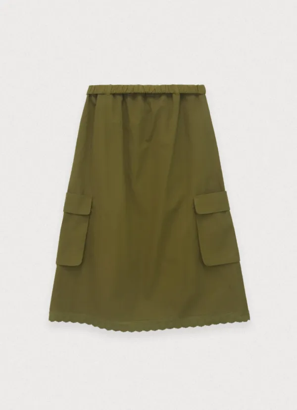 Drift cargo lace skirt - olive