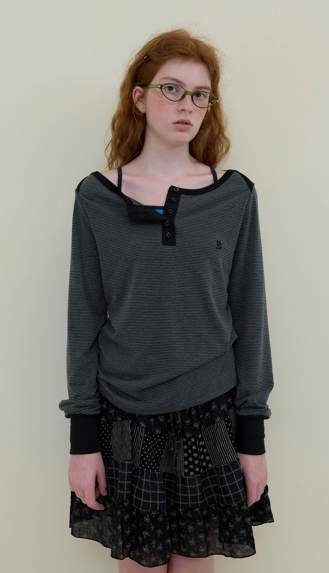 노컨텐츠 227. Boatneck Stripe T _ Black 상품 이미지 2