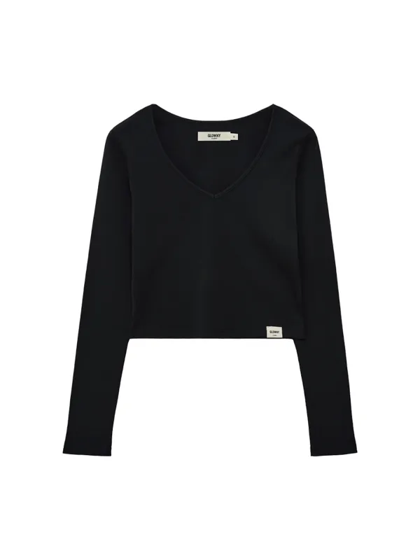 G CLASSIC V-NECK LONG SLEEVE (BLACK)