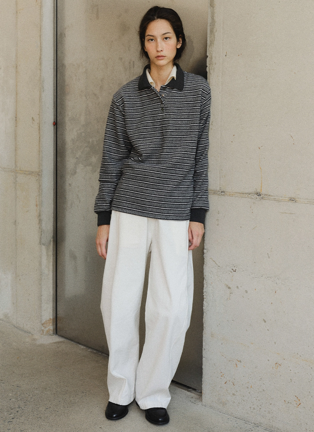르닐 Harry Stripe T-shirt (Grey) 상품 이미지 3