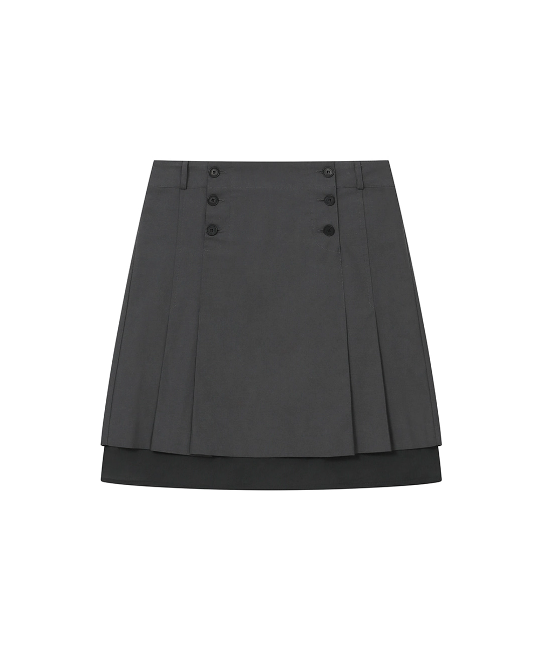 미세키서울 Layered pleats midi skirt CHARCOAL 상품 이미지 1
