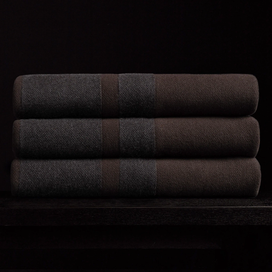 제임스펄스 Baja Stripe Knit Blanket - Dark Brown/Charcoal 상품 이미지 1