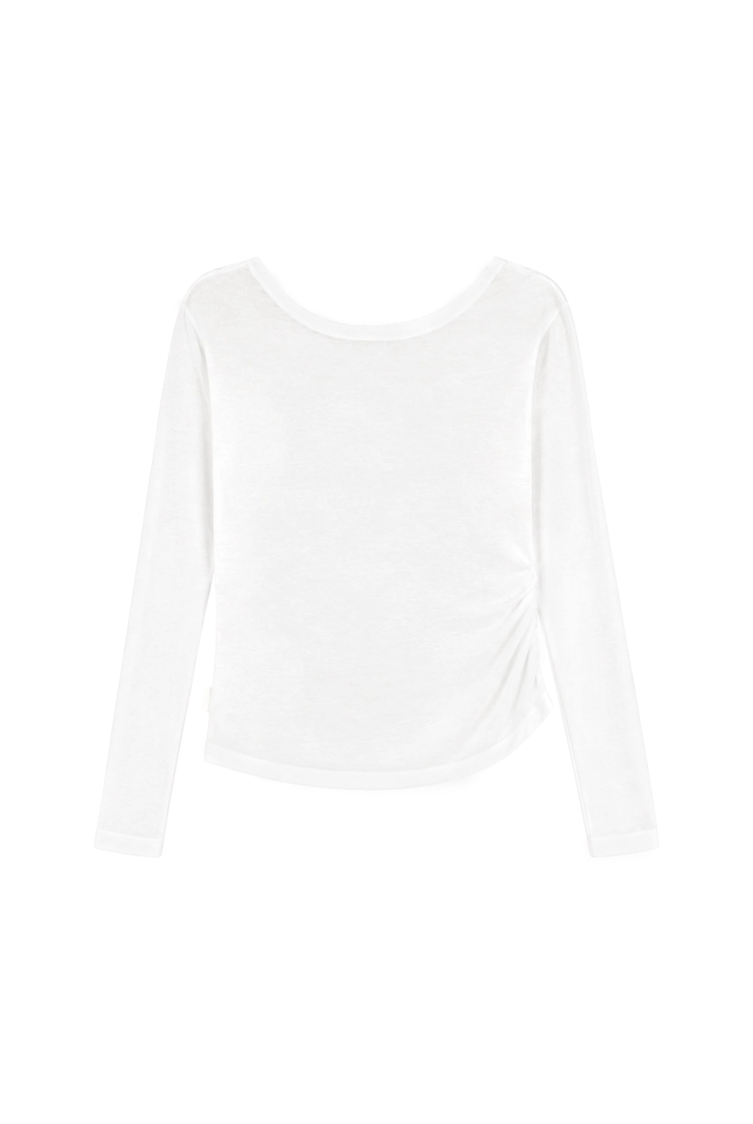 클리시어 Powder sheer ribbon long sleeve, White 상품 이미지 2