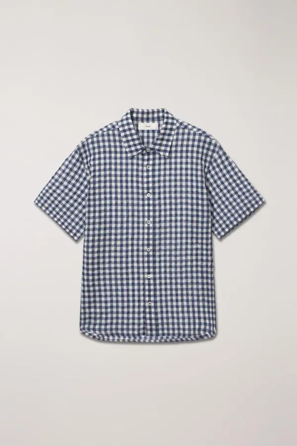 UNISEX OVERSIZED SHIRT NAVY CHECK