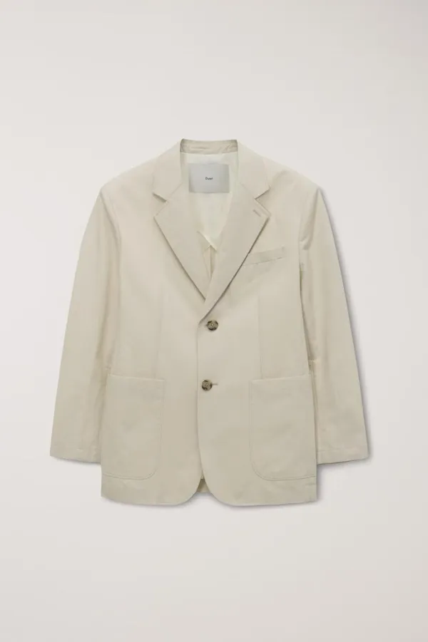 UNISEX CLASSIC LINEN JACKET CREAM_UDJA5B121CR
