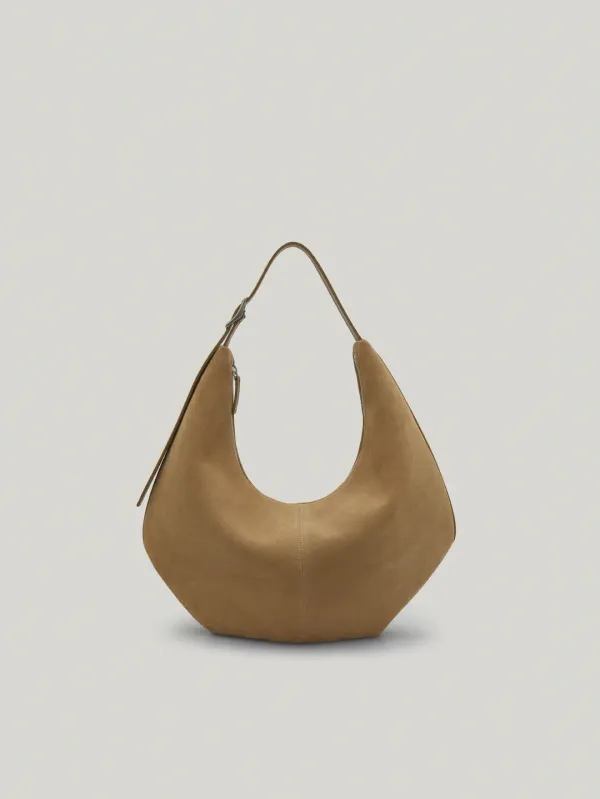 MOSSY HOBO BAG (SUEDE SAND)