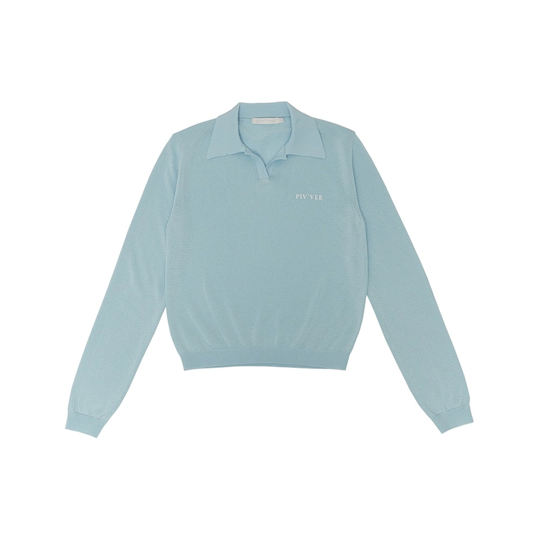 피브비 Piv\'vee Sports Club Knit PK Top (mist blue) 상품 이미지 1