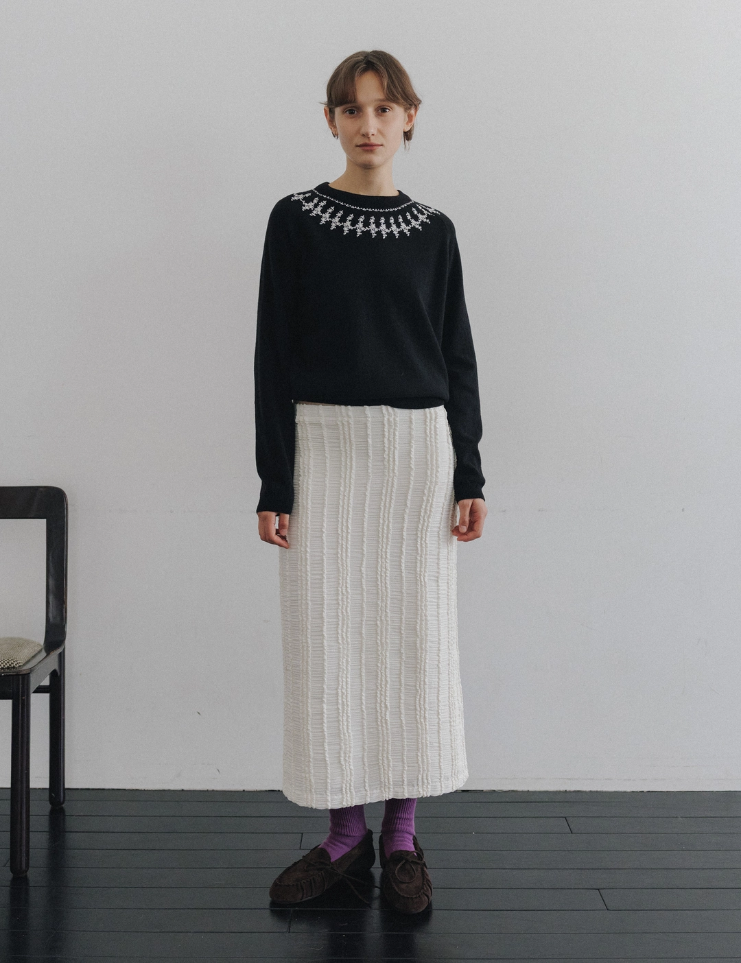 시엔느 Monoka Frill Skirt (Cream) 상품 이미지 1