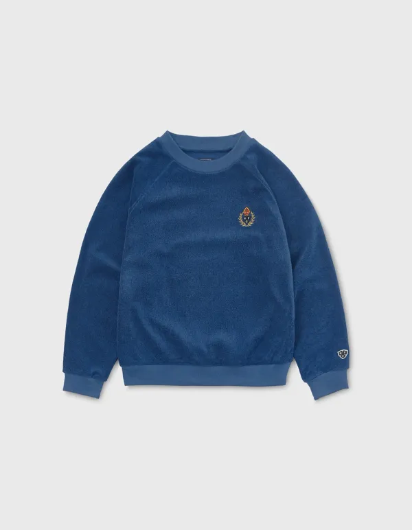CHILDREN TOWEL CREWNECK / Blue