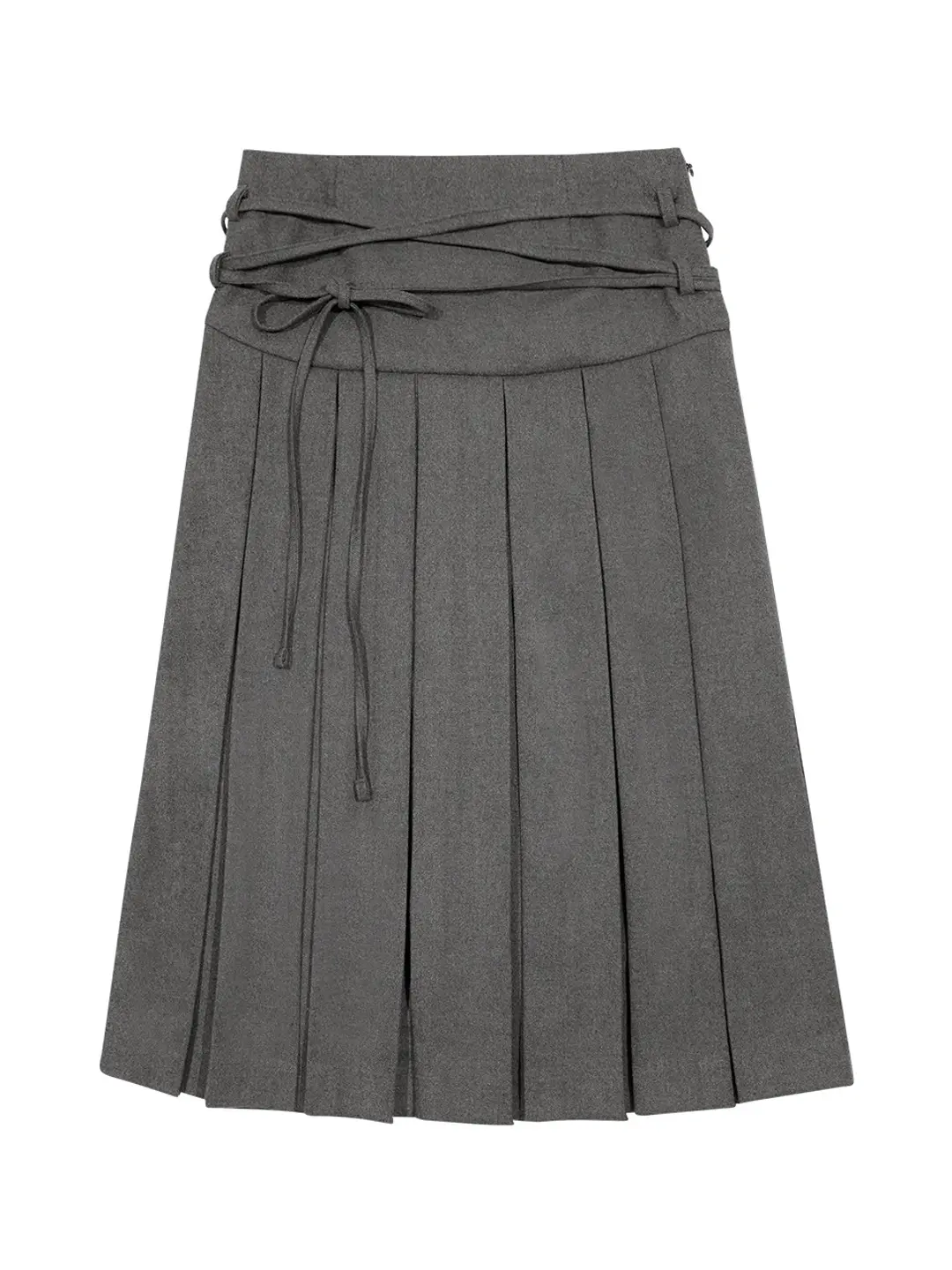 마가린핑거스 STRING PLEATS SKIRT (CHARCOAL) 상품 이미지 1