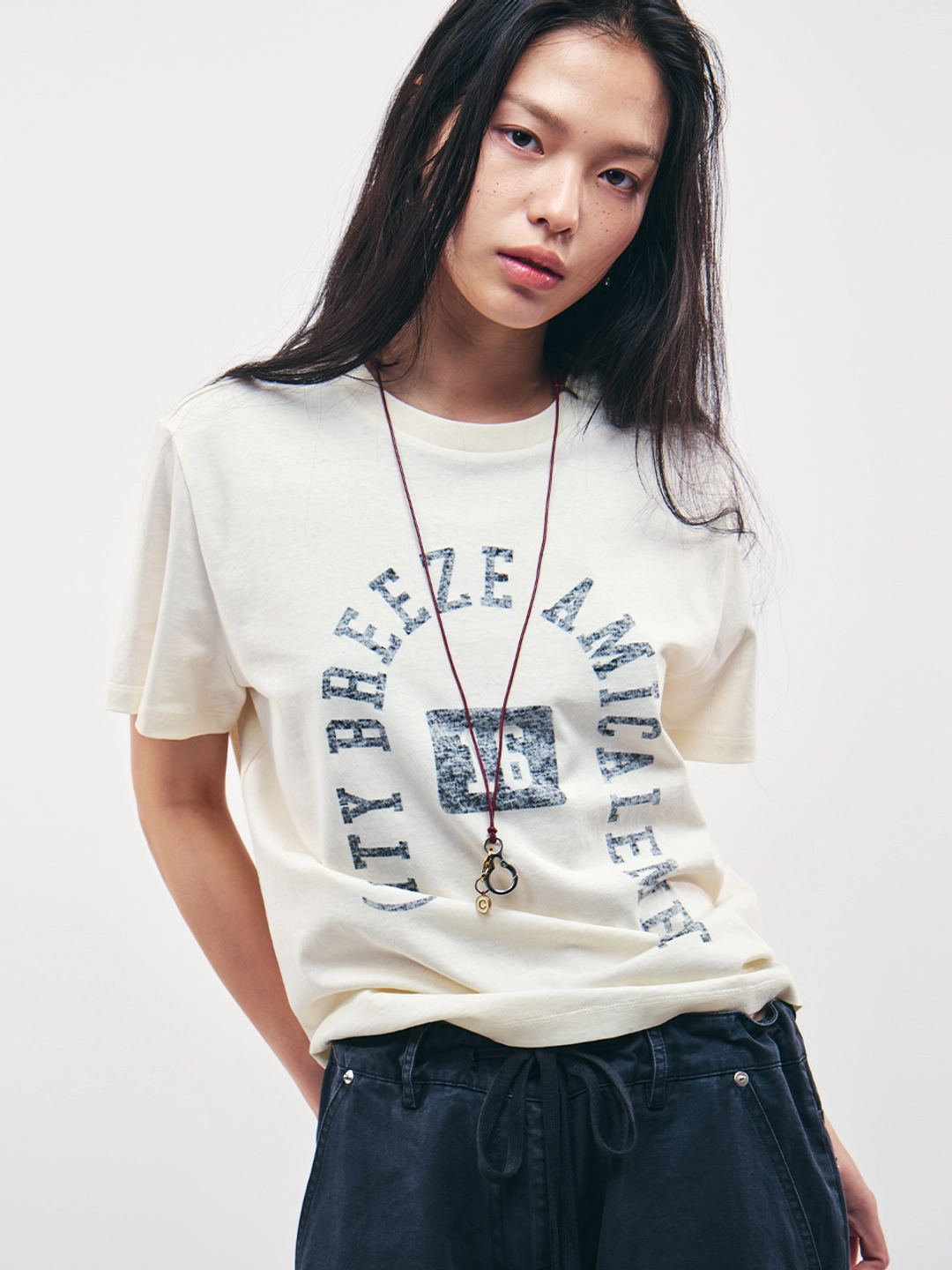 시티브리즈 시티 아치 로고 반팔 티셔츠_IVORY 상품 이미지 2