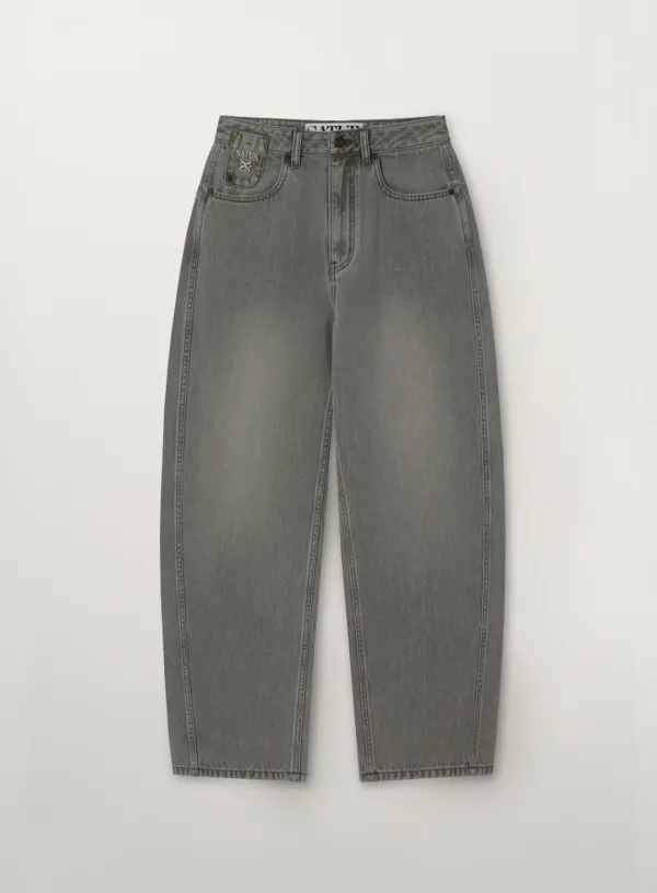 [이민정 Pick] (W) Round Color Denim Pants - Khaki