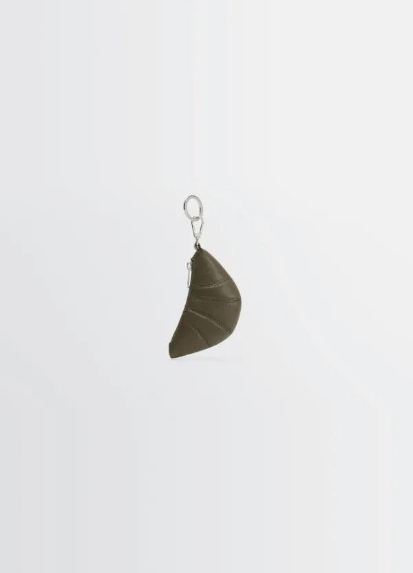 MINI CROISSANT KEYRING IN LEATHER