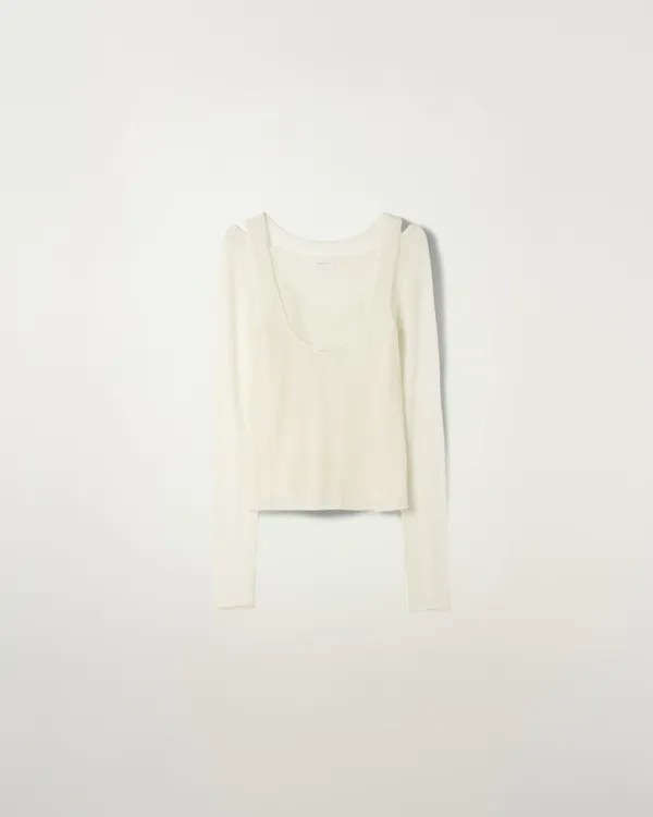 Two-piece Knit Top [IVORY]