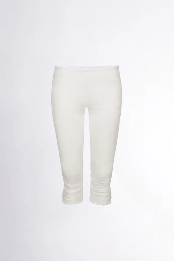 90s Lace Leggings White