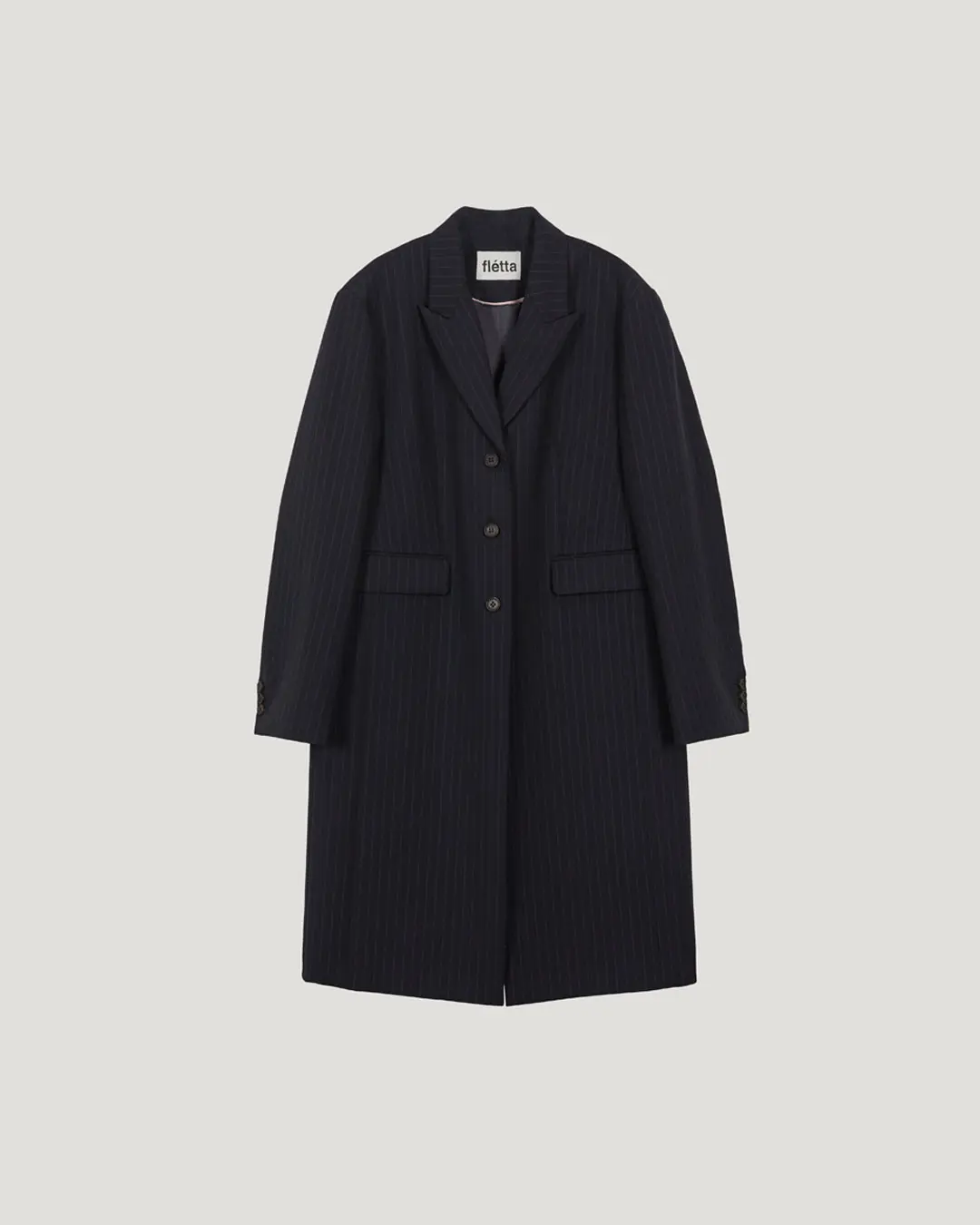 플레따 flétta Stripe Wool Long Jacket 상품 이미지 1