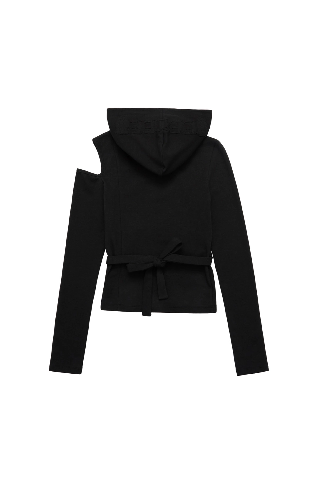 와이이이엘 STRAP HOODED LONG SLEEVE TOP BLACK 상품 이미지 3