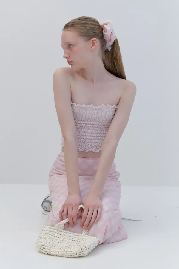 Summer Check Skirt (Pink)