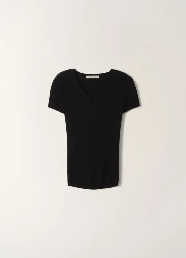 Tia v-neck knit (Black)