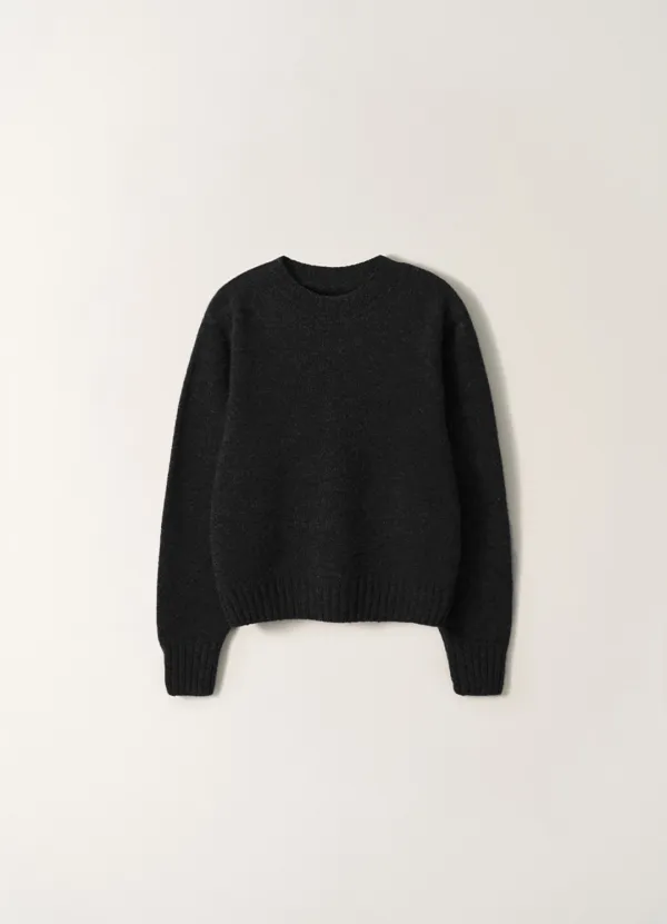 Bunny wool pullover knit (Black)