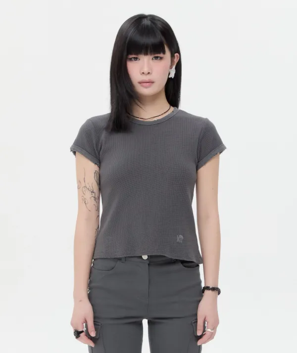 Rough Texture Top [Charcoal]