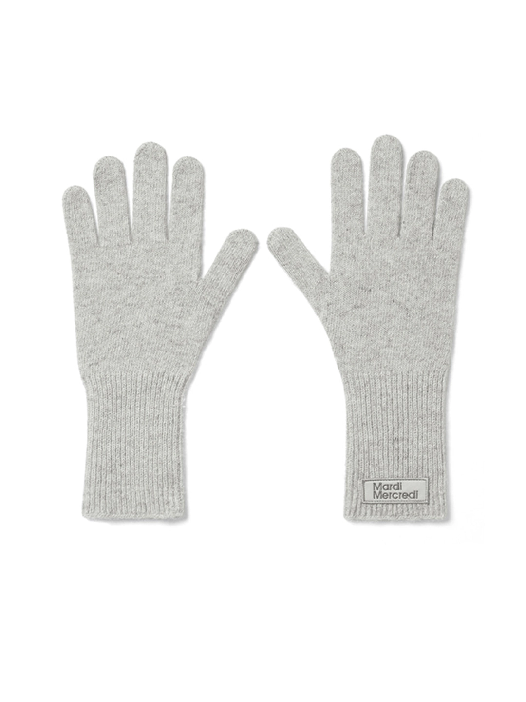 마르디 메크르디 WOOL GLOVE SQUARE LOGO_HEATHER 상품 이미지 2