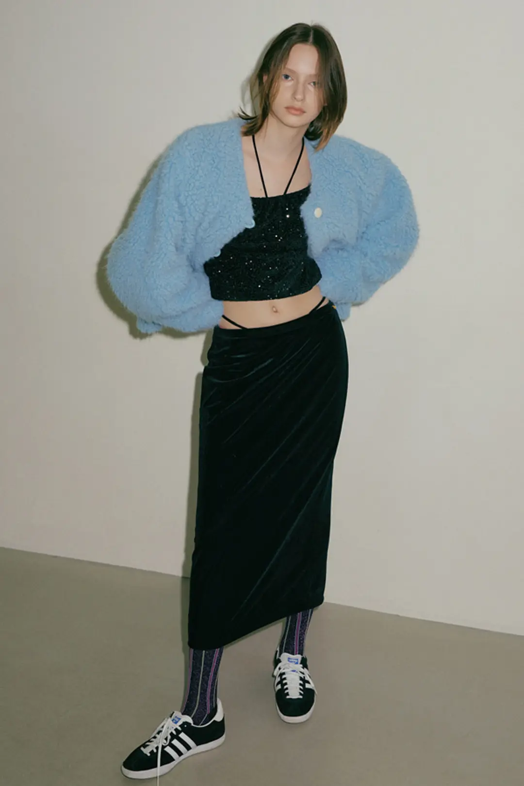 오버듀플레어 LINK VELVET SKIRT_BLACK 상품 이미지 2