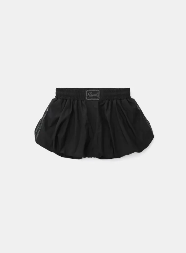 다크 빌리 나일론 벌룬 미니 스커트