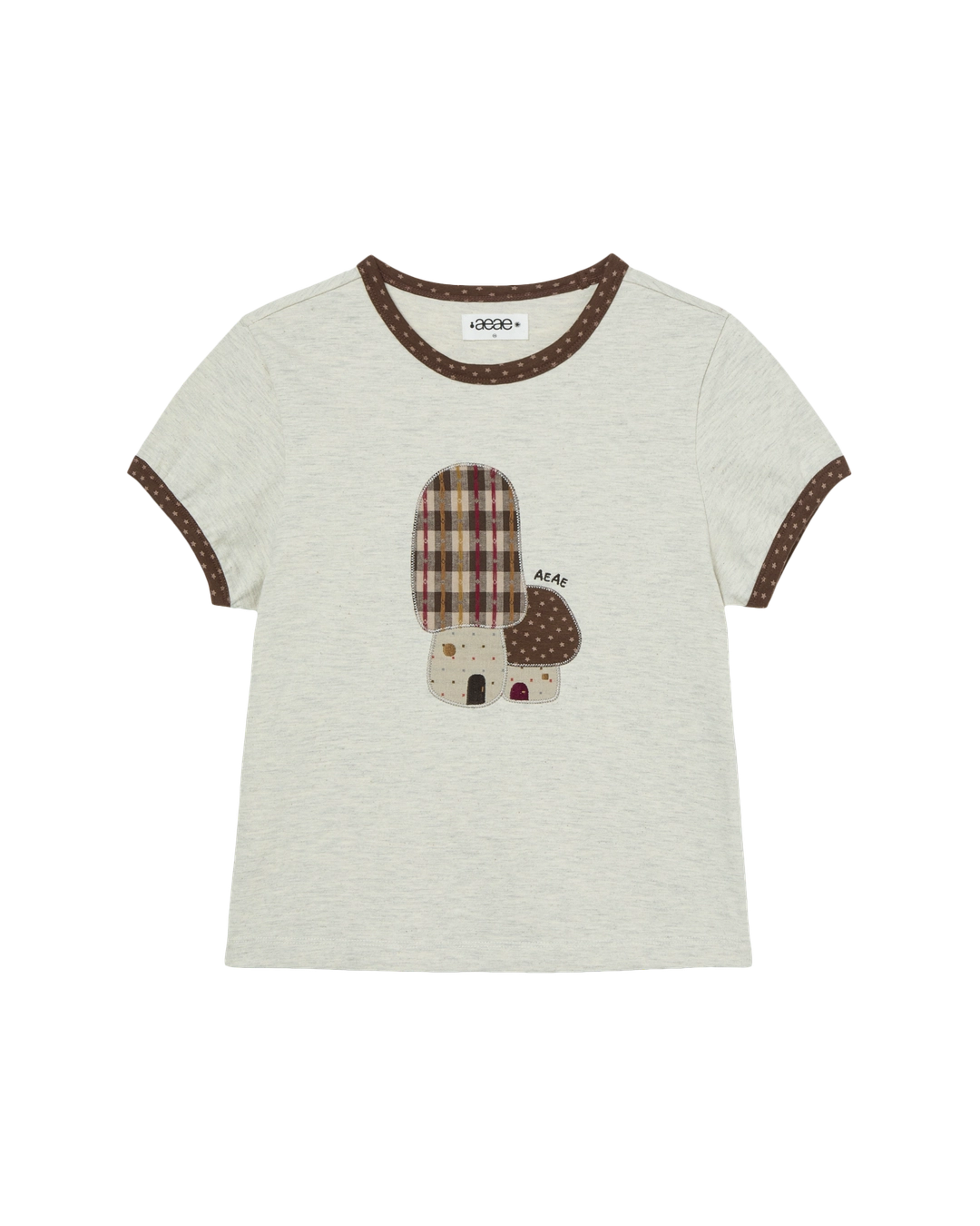 에이이에이이 MUSHROOM APPLIQUE TEE [OATMEAL] 상품 이미지 1