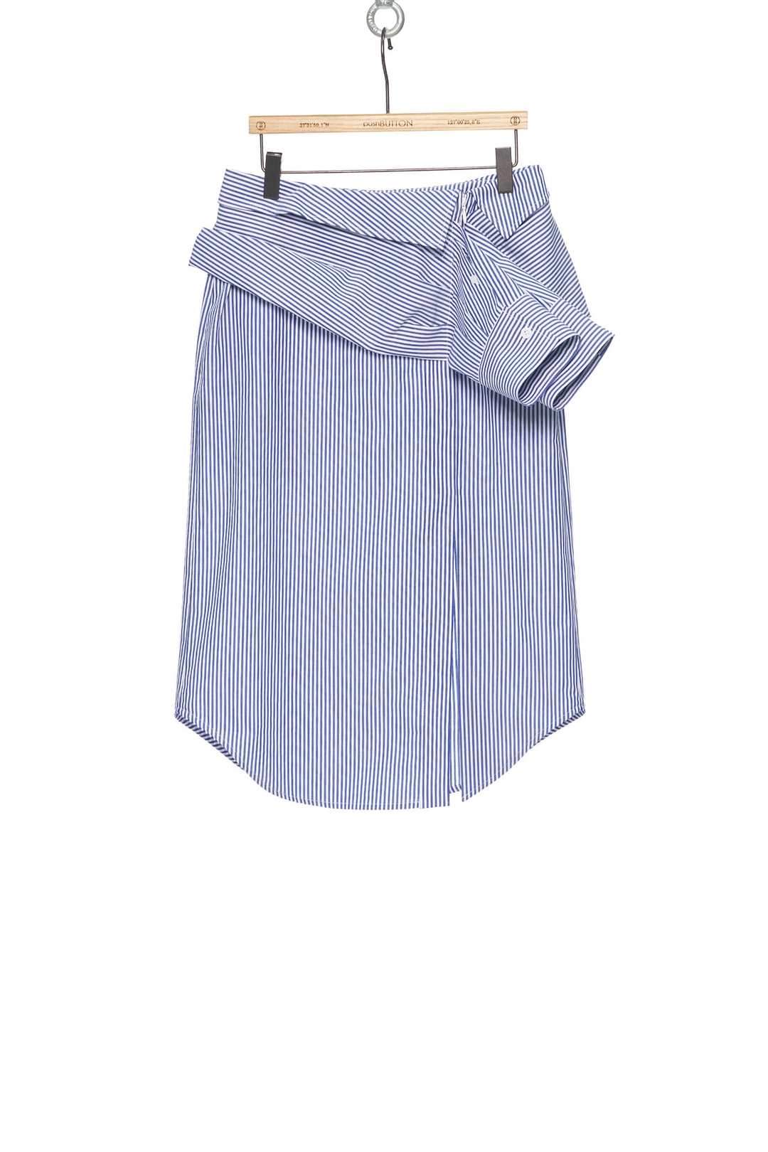 푸쉬버튼 SS25 STRIPE SHIRT LAYERED MIDI SKIRT 상품 이미지 2