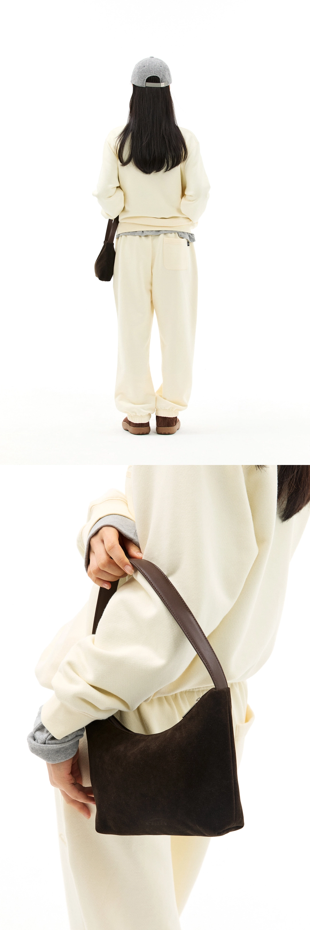 이미스 SUEDE HOBO BAG-BROWN 상품 이미지 3