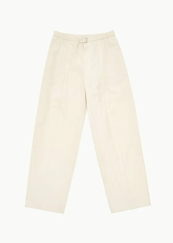 BELTED TUCK BANDING PANTS (2COLORS)
