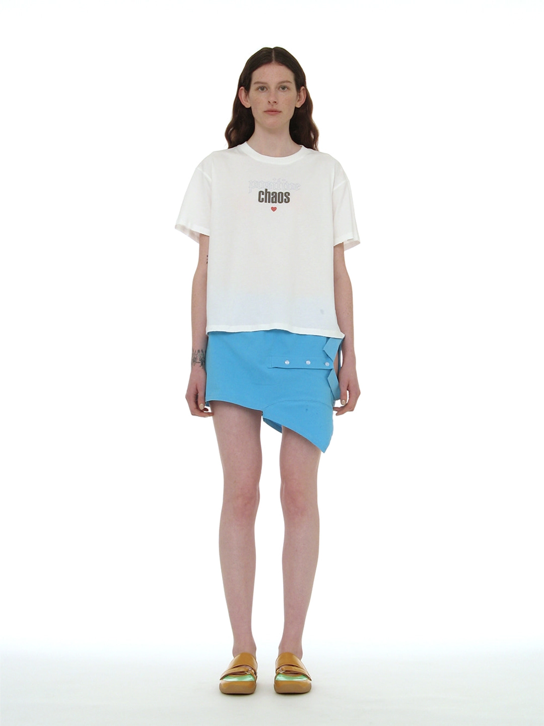 파르티멘토 [WOMEN] POSITIVE CHAOS PRINTED TEE_WHITE 상품 이미지 2