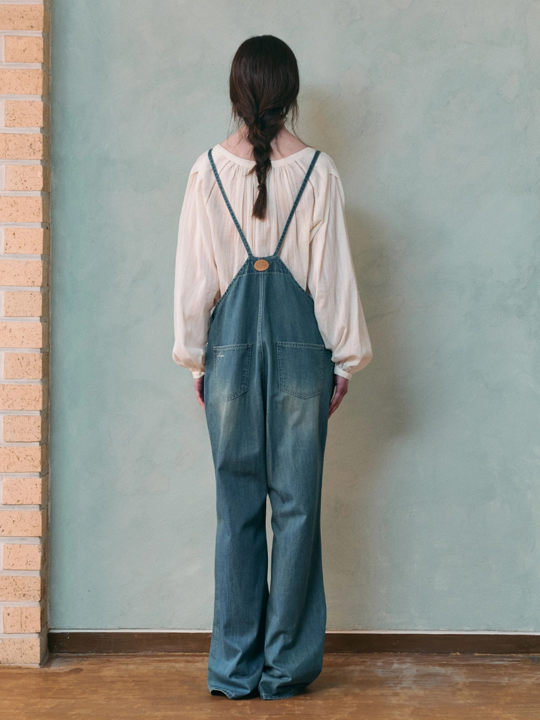 르니나 SIMEEZ overall denim pants_blue 상품 이미지 3