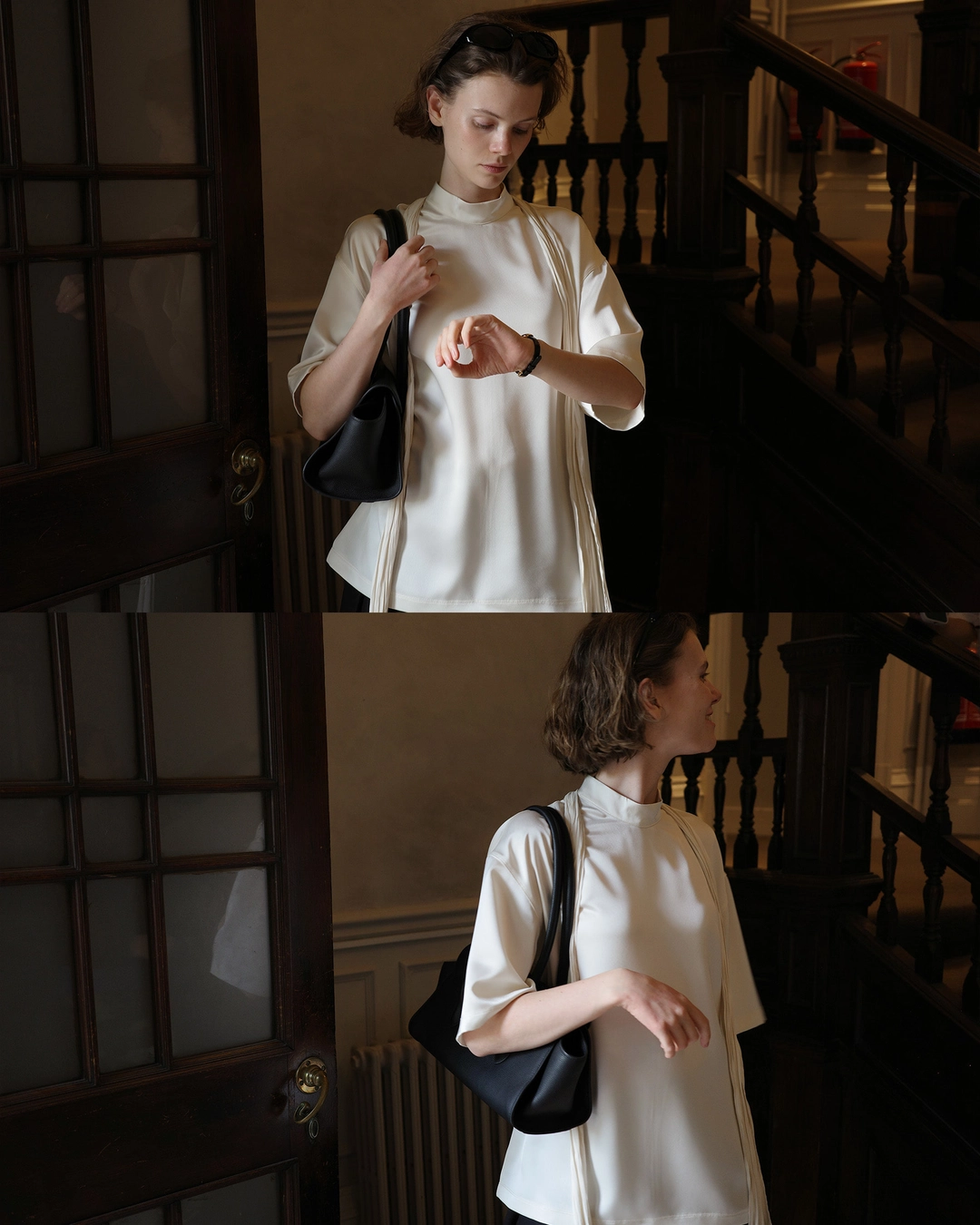 누아르나인 [10/19 순차배송] Silky Scarf Blouse [CREAM] 상품 이미지 2