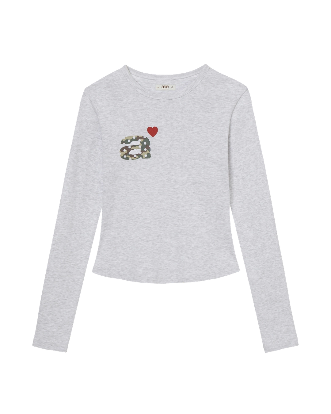 에이이에이이 DOT SMALL LETTER L/S [LIGHT GREY/CAMO] 상품 이미지 1