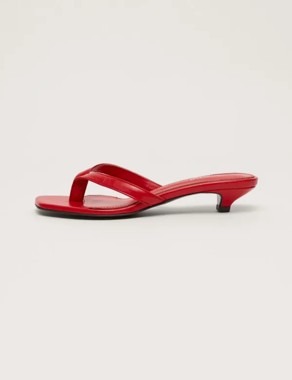 Low Flip Flop Sandals (Red)