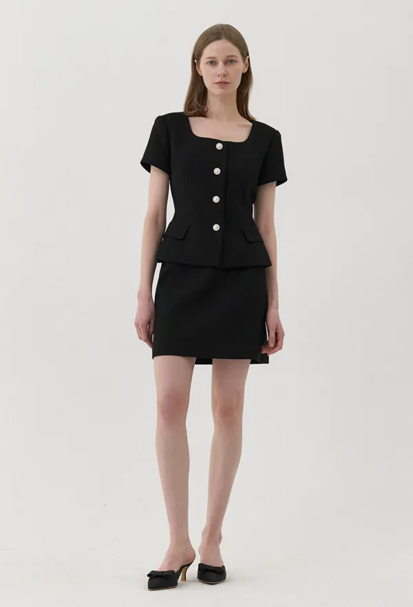 Bonnie Mini Skirt (Black)