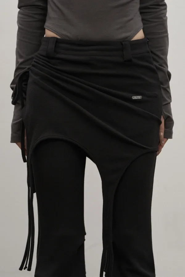 Strap Layered Skirt (black)
