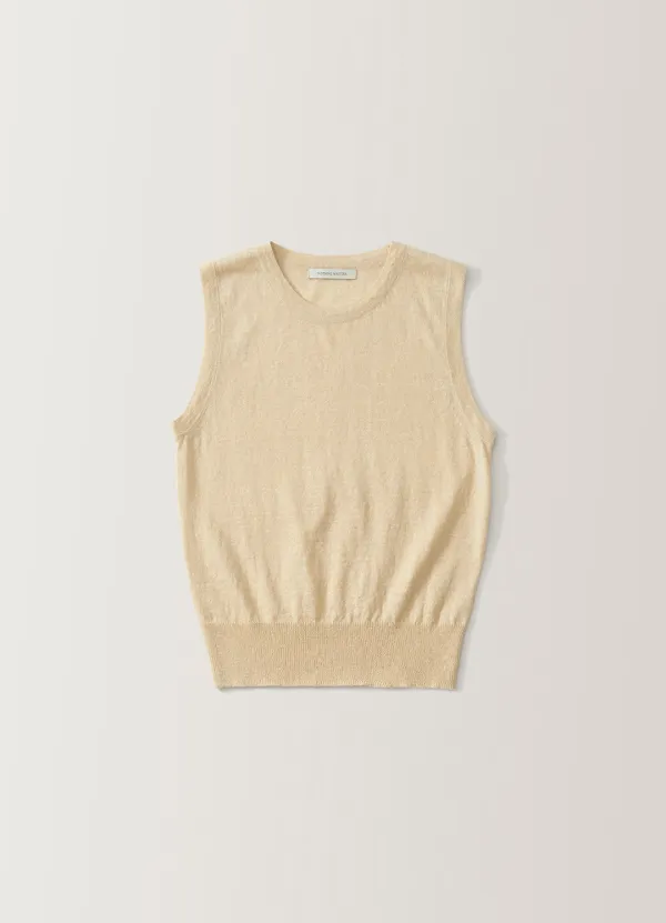 2ND / Rola linen sleeveless (Yellow)