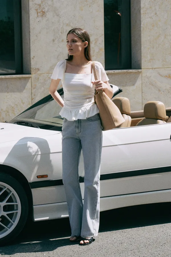 [기장선택]Summer Semi Bootcut Denim[LMBFSU25DN5213]-Light Blue