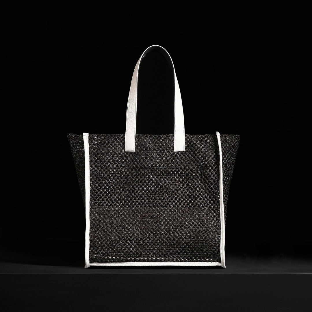제임스펄스 Raffia Tote - Black Sea 상품 이미지 1