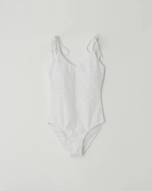 Lace ribbon string monokini