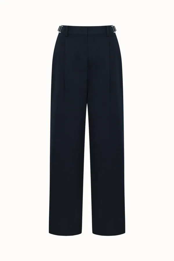 [2차 리오더]Cotton One-Tuck Pants[LMBESPPT5502]-Navy