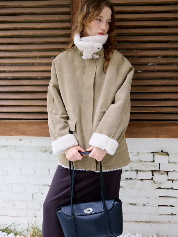 A FRONT BUCKLE POINT SHOULDER BAG_BLACK